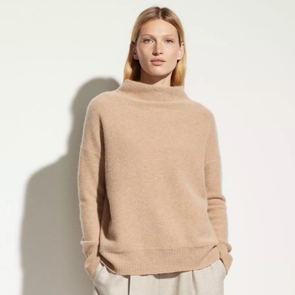 Vince Women's Cowl Neck Sweater in Marble